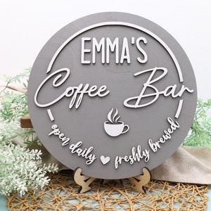 Personalized Coffee Bar Wooden Sign, Coffee Bar Decor, Coffee Sign, Coffee Wooden Wall Art, Coffee Shop Sign, Small Coffee Sign,Kitchen Sign