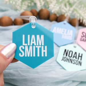 Acrylic Name Tag, Backpack Name Keychain for Kids, Personalized Name Tag, Backpack Name Tag, Custom Name Keychains, Back To School Gift