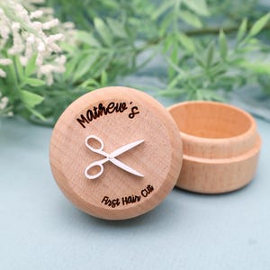 First Haircut Box, Lock Of Hair Keepsake, First Curl Box With Name, New Baby Gift, Baptism Gift, Christening, Baby Shower, New Born Gifts