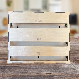 Plastic Wax Foil Organizer,Plastic Wrap Organizer,Kitchen Organizer,Organizer,Kitchen Storage,Storage Bag Organizer,Drawer Organizer