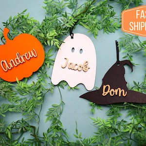 Halloween Treat Bag Tags,Halloween Gifts,Custom Halloween Tags,Personalized Name Tag,Holiday Decor,Halloween Decor,Halloween Gifts for Kids