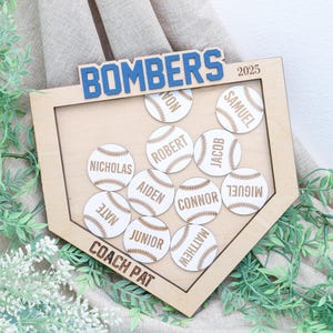 Personalized Baseball Coach Gift, Thank You Gifts for Coaches, End of Season Gift, Custom Coach Retirement Gift, Coach Appreciation Award