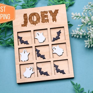 Halloween Tic Tac Toe,Halloween Game,Halloween Decorations,Trick or Treat,Halloween Gift,Boo Basket Filler,Halloween Basket Gift