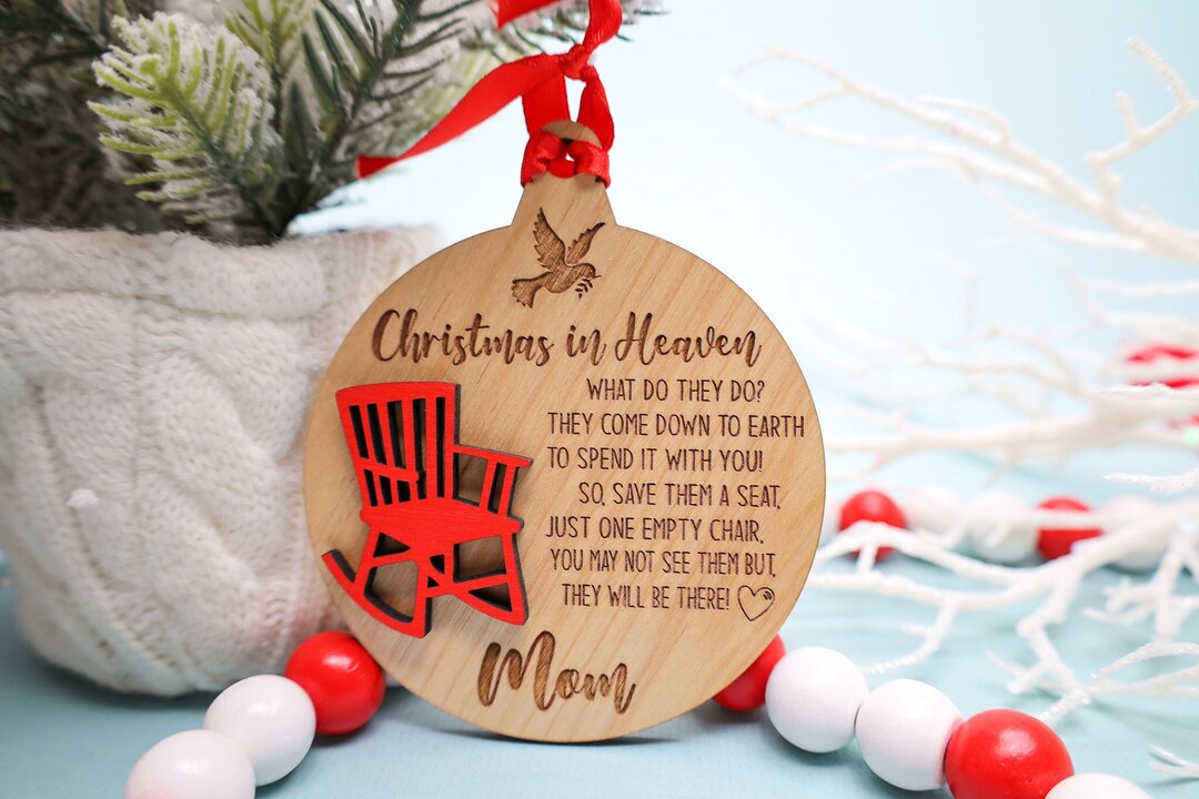 Save A Seat Ornament,christmas in Heaven,gift for Grieving Family