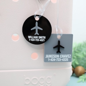 Personalized Airplane Luggage Tag - Custom Travel ID For Suitcases, Backpacks and Carry-Ons, Perfect For Pilots, Crew & Frequent Flyers