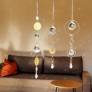 Rainbow Maker Crystal Suncatcher Regalo de cuidado personal para ella, Crystal Prism Light Sun Catcher Home Window Estética Habitación Decoración Rainbow Suncatcher