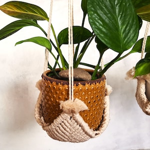 Plant Hanger Without Tassel Multi Size Macrame No Tassel Indoor Rope Hanging Planter