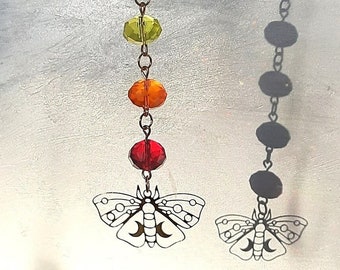 Monarch Butterfly Chakra Crystal Prism Suncatcher Car Charm Self Care cadeau, Home Esthetische Room Decor Rainbow Maker Crystal Wall hanging