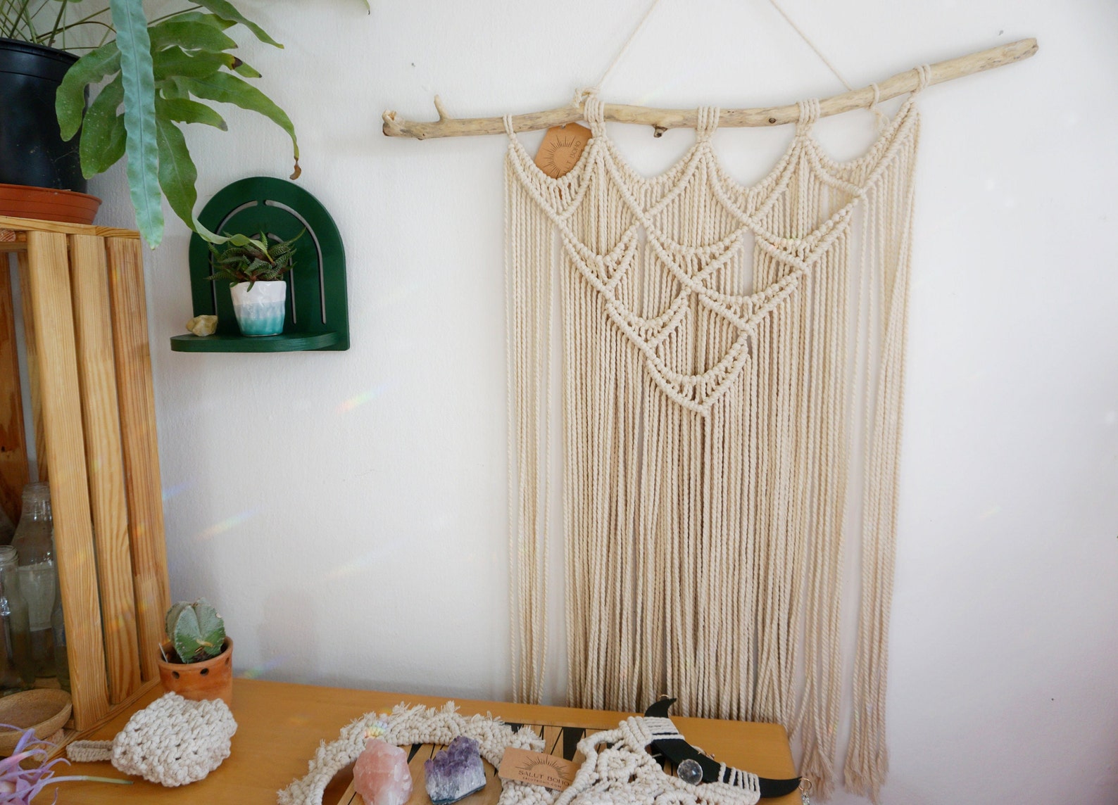 Boho Macrame Wall Hanging Aesthetic Cottagecore Dorm Room Decor New ...