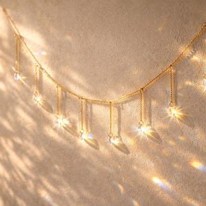 Crystal Suncatcher Window Garland Valance Metal Boho Rainbow Maker Room Decor image 4