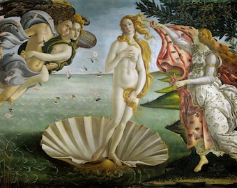 Impresión de El nacimiento de Venus, póster renacentista de Botticelli