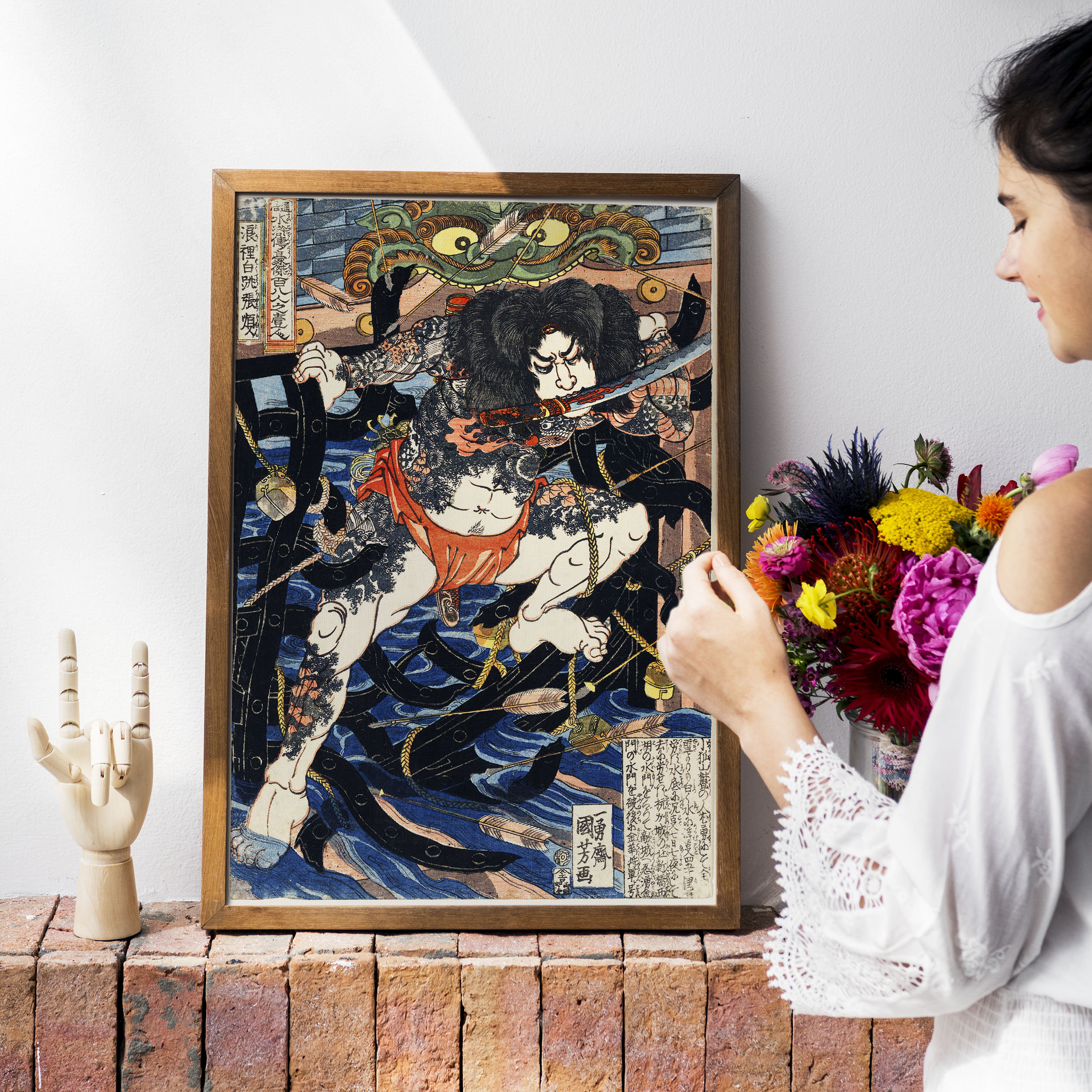 Utagawa Kuniyoshi Samurai Warrior Print, Japanese Art Poster - Etsy