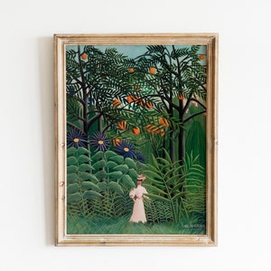 set of 6 prints henri rousseau, art prints, wall art, jungle wall art, jungle prints, henri rousseau print, jungle wall art