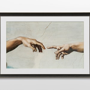 creation of adam, michelangelo prints, renaissance painting, creation of adam poster