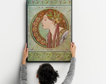 アルフォンス・ミュシャの十二支絵画、ヴィンテージ・フランス・アール