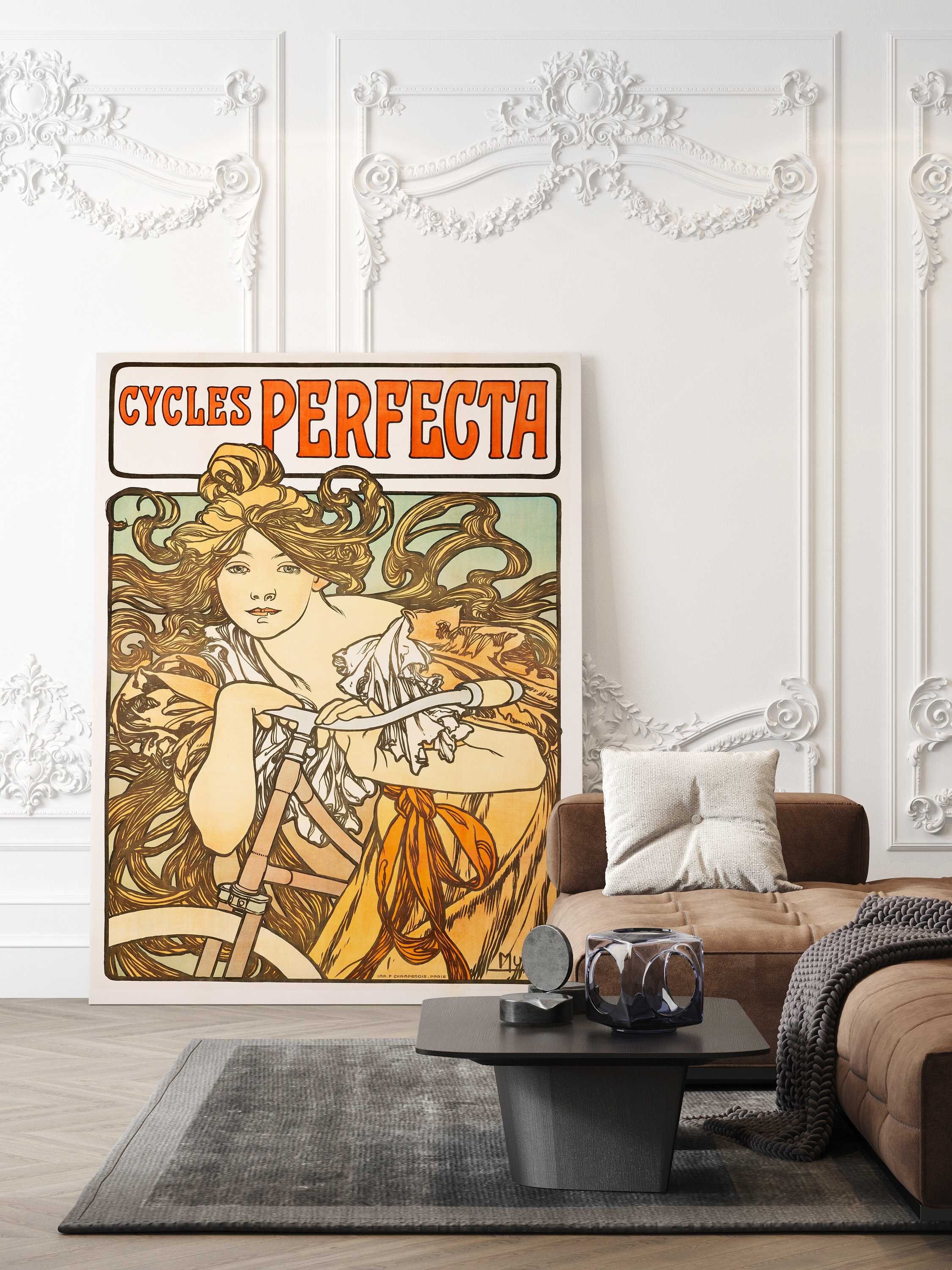 アルフォンス・ミュシャ「Cycles Perfecta」アールヌーボーポスター 
