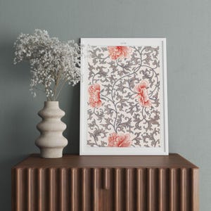 Vintage bloemenprint, Adolphe Millot-poster, botanische print, romantische bloemenillustratie, idee verjaardagscadeau wetenschap, woondecoratie