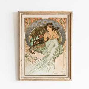 Alphonse Mucha print, mucha job print, Art Nouveau poster, Alphonse Mucha poster, Art Nouveau print, alphonse mucha tin