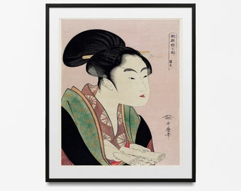 japanese geisha, ukiyo-e print, geisha poster, Japanese Art Print, japanese art print, woodblock print, japanese gifts, japanese decor