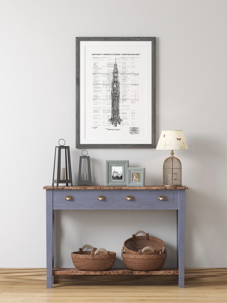 May include: A gray console table with two drawers and a lower shelf. The table has a distressed finish and brass hardware. The table is decorated with two wicker baskets, two black lanterns, a birdcage lamp, and two framed pictures.