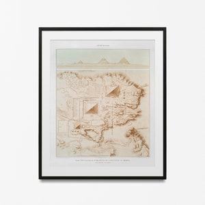 antike Ägypten Landkarte, Ägypten Aquarell Karte Kunstdruck, antikes Ägypten, Ägypten Dekor, Ägypten Kunst, Alexandria Ägypten, Pyramiden Karte,