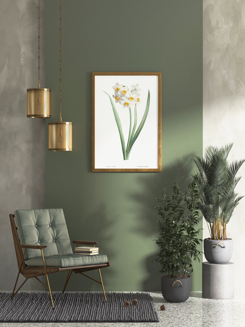 Flowery Decor botanical art print spring flower print botanical ephemera housewarming poster flower wall art