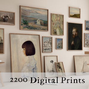 2200 Digital Prints for living room, digital living room wall posters, vintage wall poster