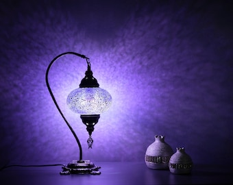 Schreibtischlampe aus Zamak, GrMoonde-Beleuchtung, türkische Tischlampe, traditionelle türkische Beleuchtung, marokkanische Lese-Schreibtischlampe, authentische Wohndekoration