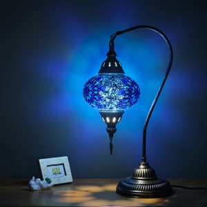 Traditional Turkey Lighting, Turkish Mosaic Lamp, Moroccan Desk Lamp, Authentic Table Lighting Design, Turkish Home Decor, Istanbul Lantern zdjęcie 1