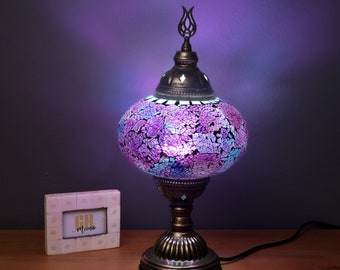 Grmoonde Moraccan Tischlampe, türkische Mosaik-Schreibtischlampe, authentisches Tischbeleuchtungsdesign, türkische Wohndekoration, traditionelle Türkei-Beleuchtung