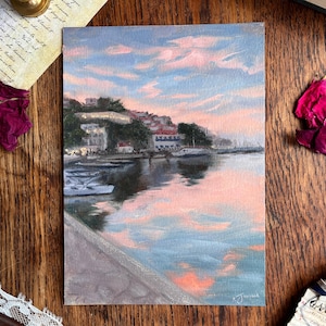 Skopelos Harbour - Original oil painting | Greek oil painting, Mediterranean painting, Skopelos, wall art, original wall art Greece painting