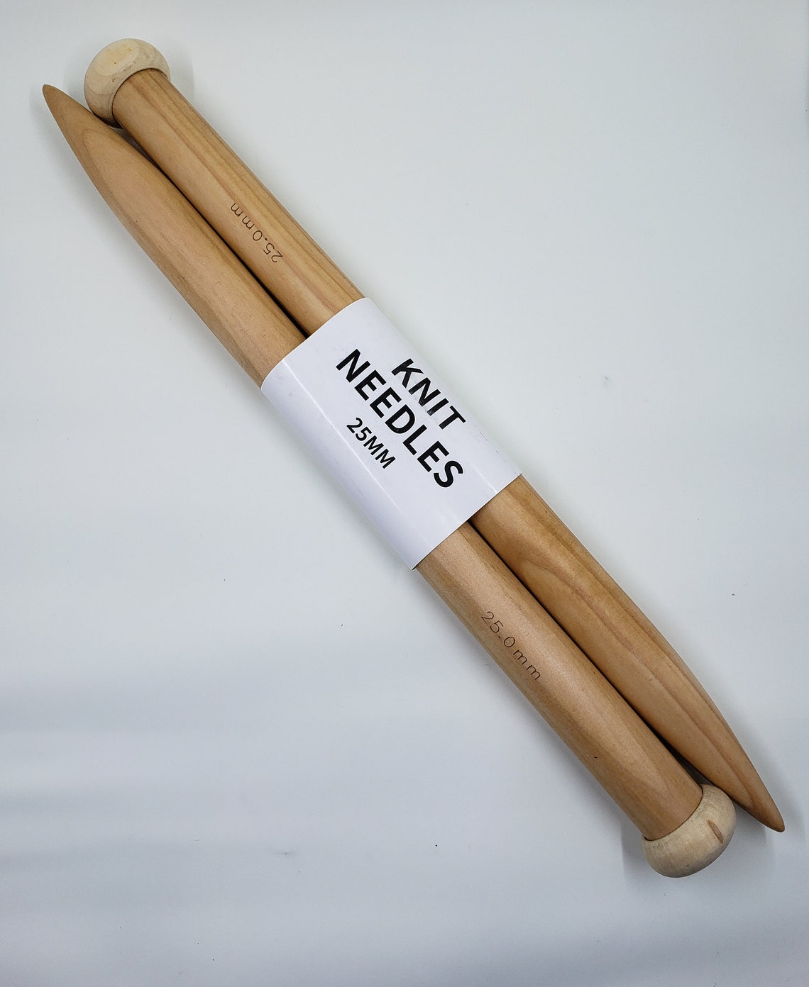 Jumbo Straight Wooden Knitting Needles 25 & 20mm Etsy