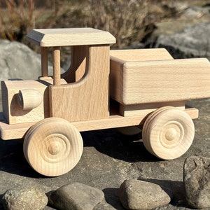 Truck with Dumper Wooden Toys Eco Handmade Toddler toys for kids Gift image 2