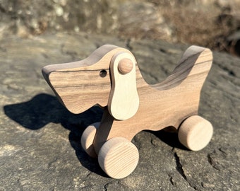 Dog Pluto Wooden Toys Natural Eco Gift for children handmade