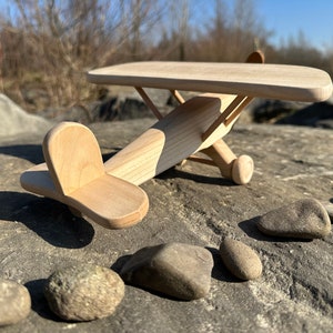 Plane Wooden Toys Natural Eco Ariplane Handmade Gift for kids image 6