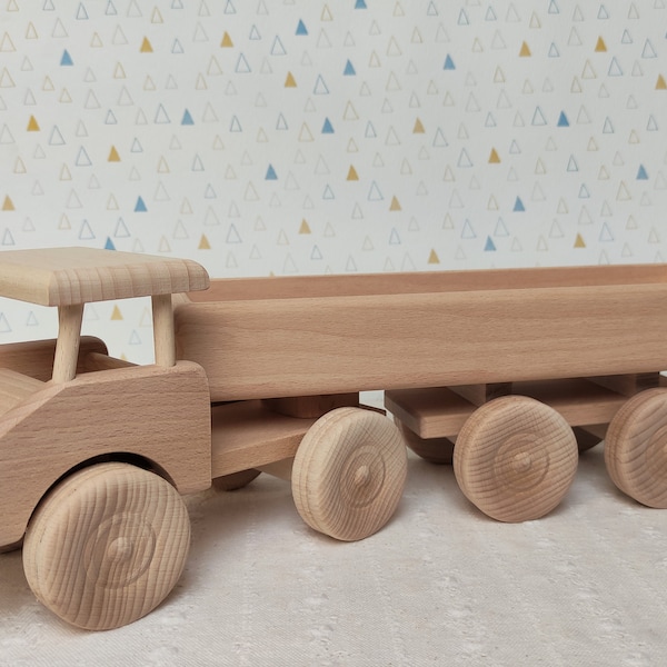 Large Wooden Truck TIR Handmade Eco Natural Gift for kids