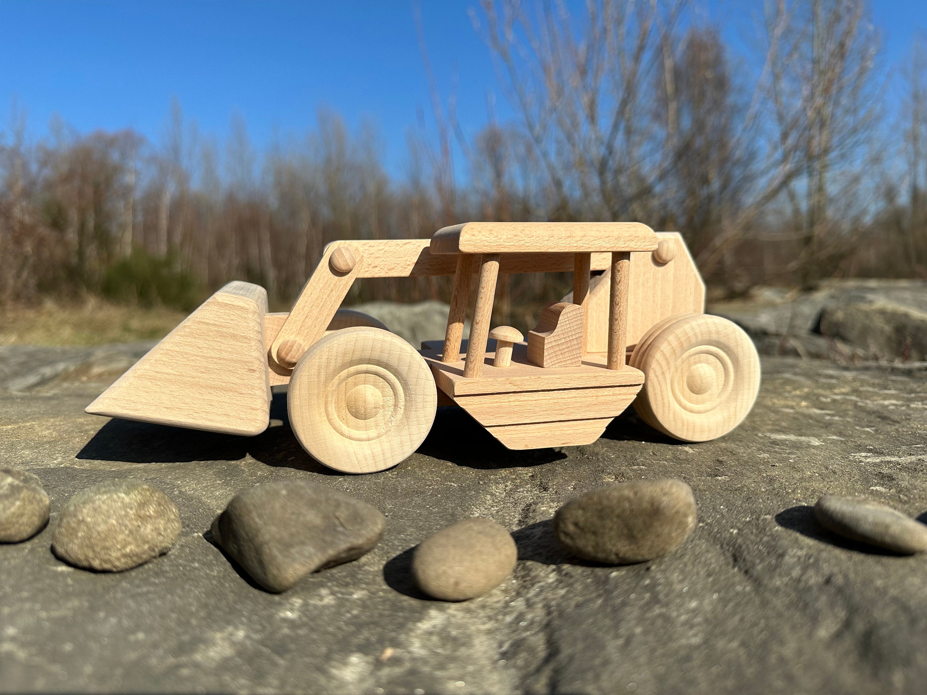 holzbagger spielzeug Bagger Holzspielzeug Bagger LKW Handgemachtes Holzspielzeug Geschenk