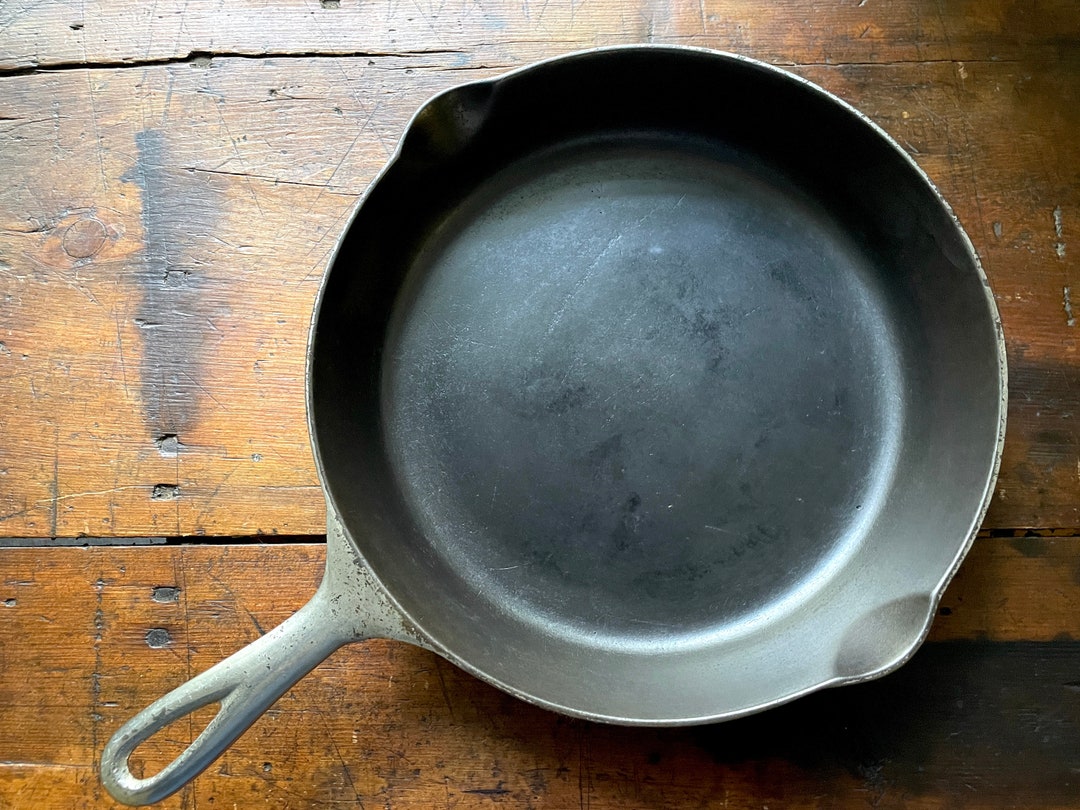 Griswold 8 Nickel Plated Cast Iron Skillet Etsy
