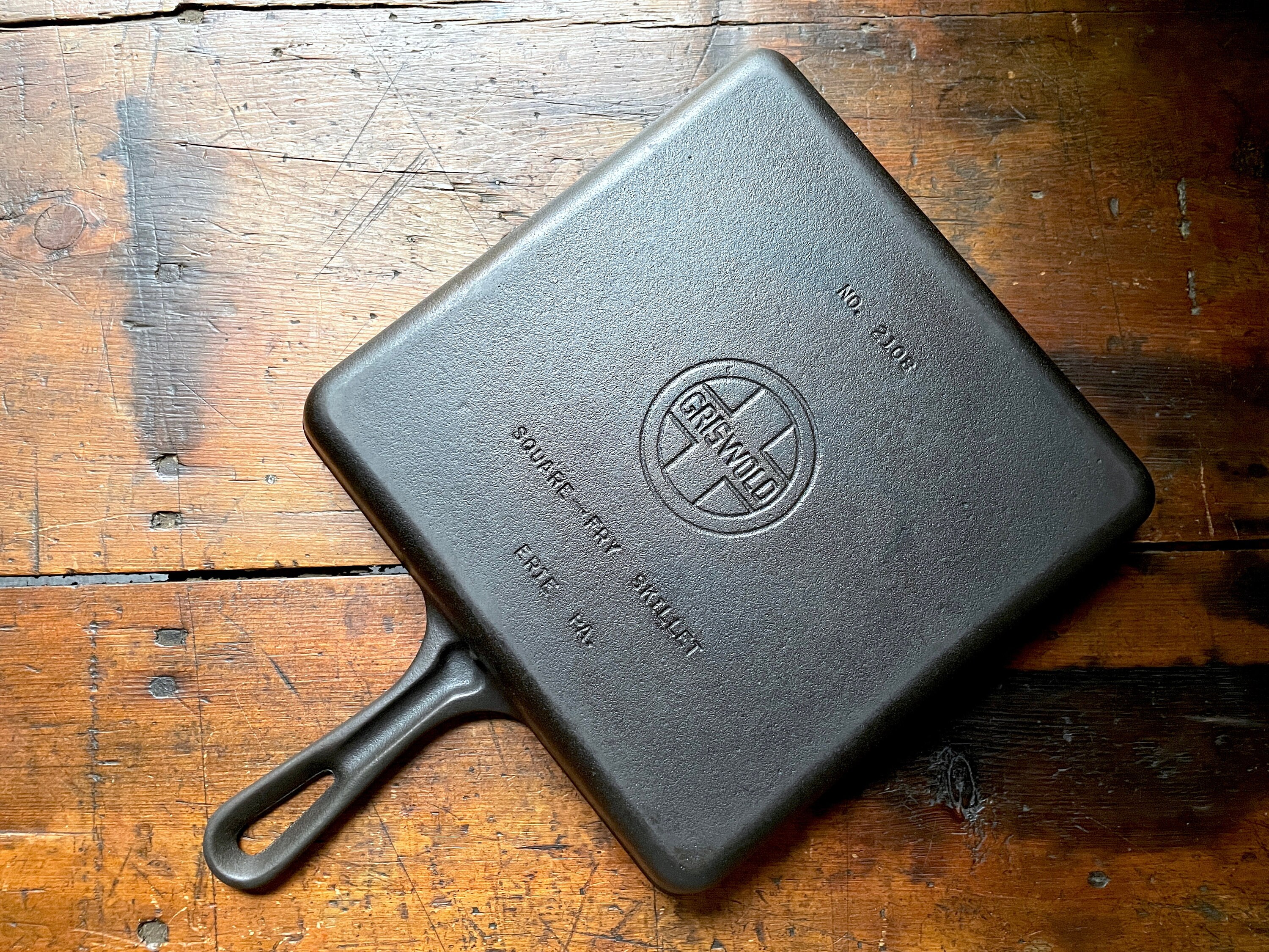Griswold cast iron square clearance skillet