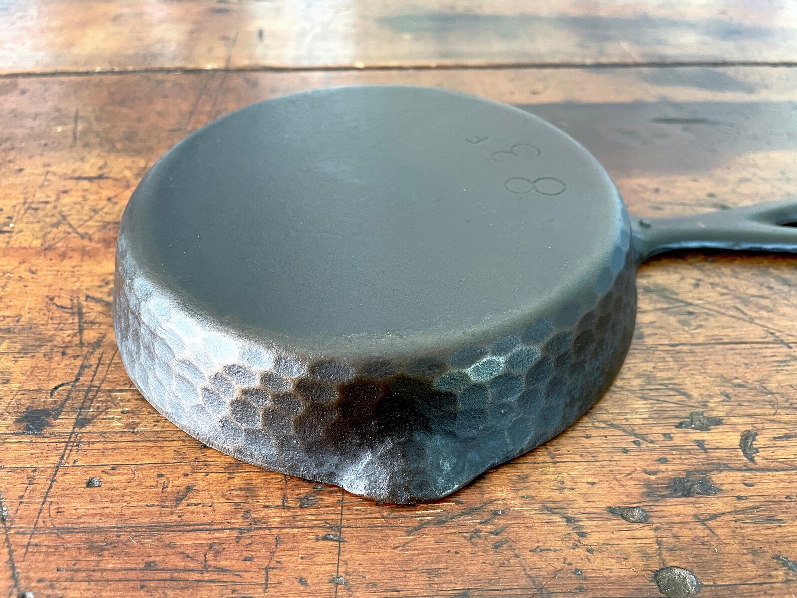 Chicago Hardware Hammered 3 Cast Iron Skillet Etsy