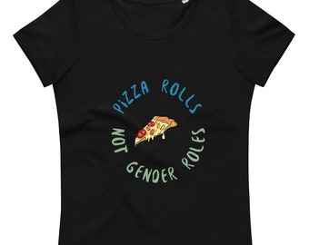 Camiseta de rollos de pizza camiseta ecológica de algodón LGBTQ+