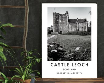 Castle Leoch Poster, Castle Leoch Print, Castle Leoch Outlander Wall Art, Outlander Castle Leoch Printable, Outlander Scotland Castle