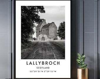 Lallybroch Poster, Lallybroch Print, Lallybroch Outlander Wall Art, Outlander Lallybroch Wall Art, Outlander Scotland Art, Broch Tuarach