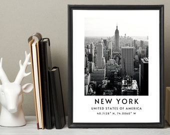 New York Print Wall Art, Instant Download Minimalist Wall Art, New York Poster, Minimalist New York Print, New York City View Wall Art