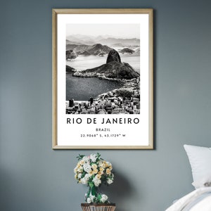 Rio de Janeiro Print, Instant Download Minimalist Wall Art, Rio de Janeiro Poster, Minimalist Rio de Janeiro Brazil View Print Coordinates