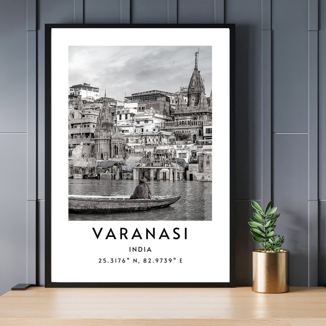 Varanasi India Printable Wall Art, Instant Download Minimalist Wall Art