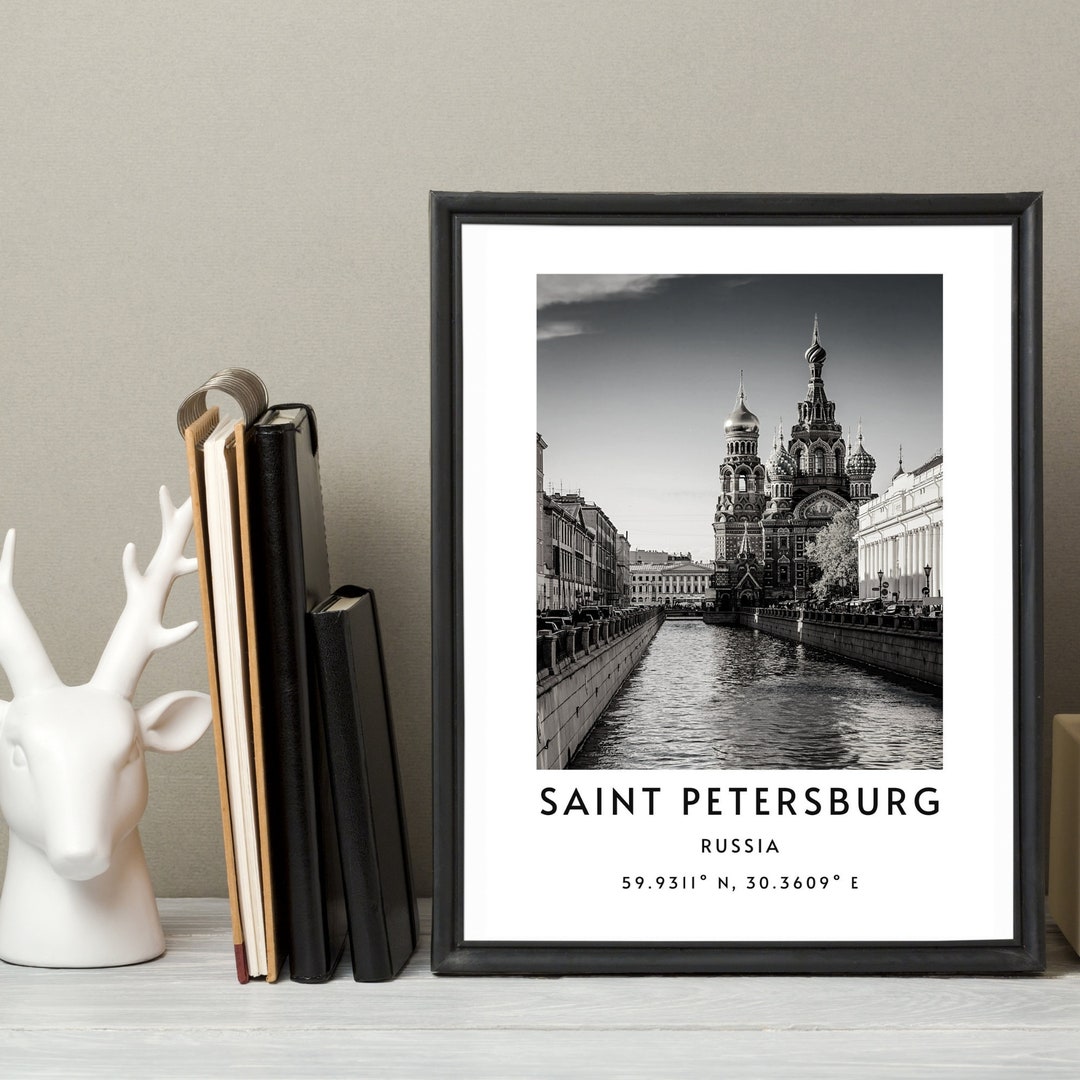 St Petersburg Printable Wall Art, Instant Download Minimalist Wall Art