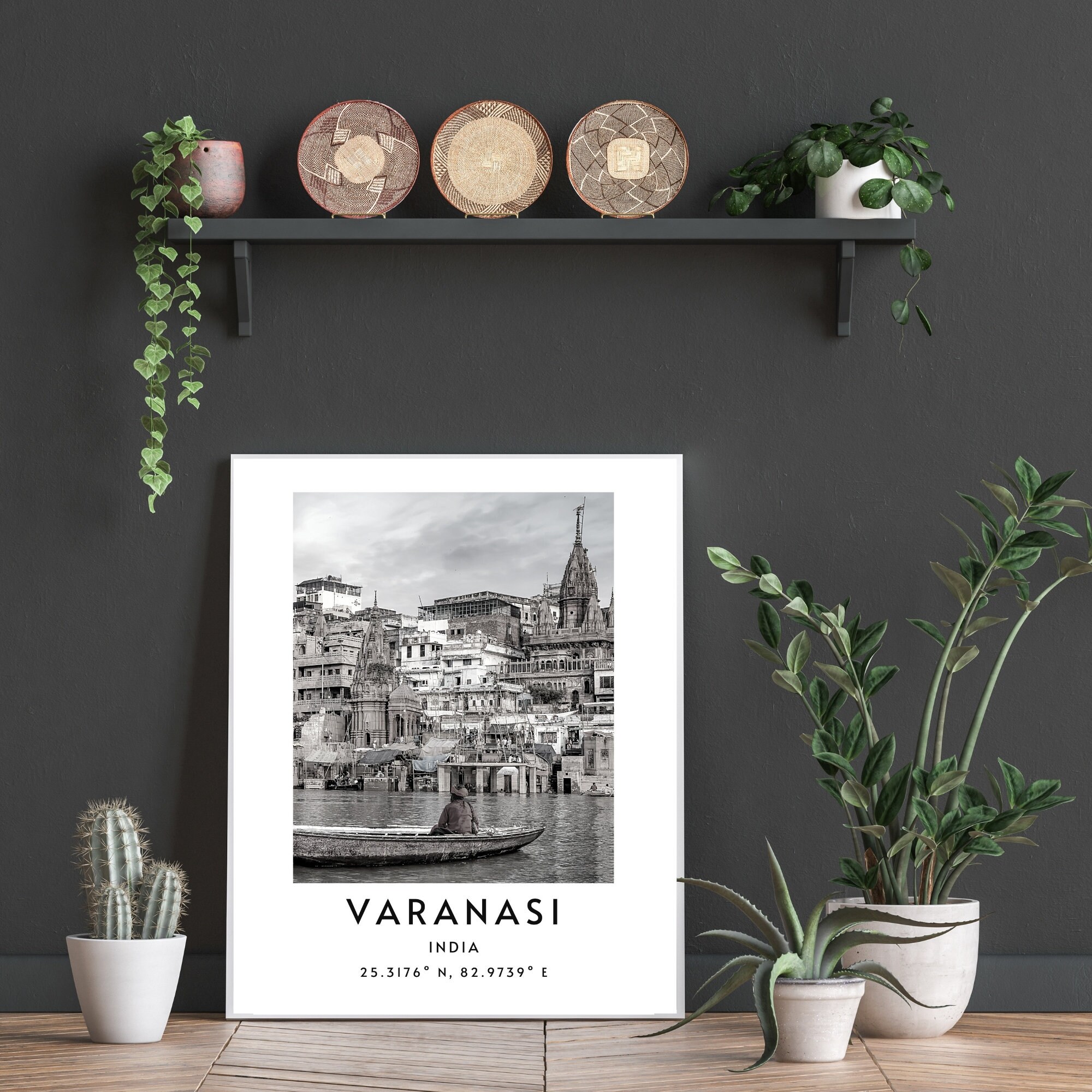 Varanasi India Printable Wall Art Instant Download Minimalist Etsy