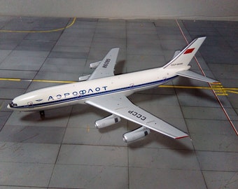 Modelo de avión Ilyushin Il-86: diseño de Aeroflot, escala 1/200