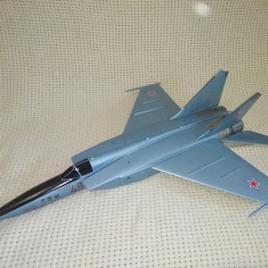 Mig-25RBF 1-24 scale. Scratch build model. Gift for pilot